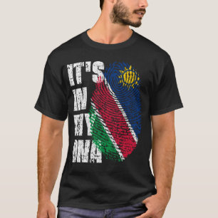Camiseta Está no meu DNA, a Menina da Bandeira da Namíbia.