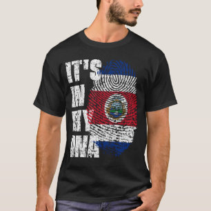 Camiseta Está no meu DNA, a moça da bandeira da Costa Rica.
