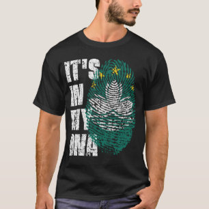Camiseta Está no meu DNA, a moça da bandeira de Macau.