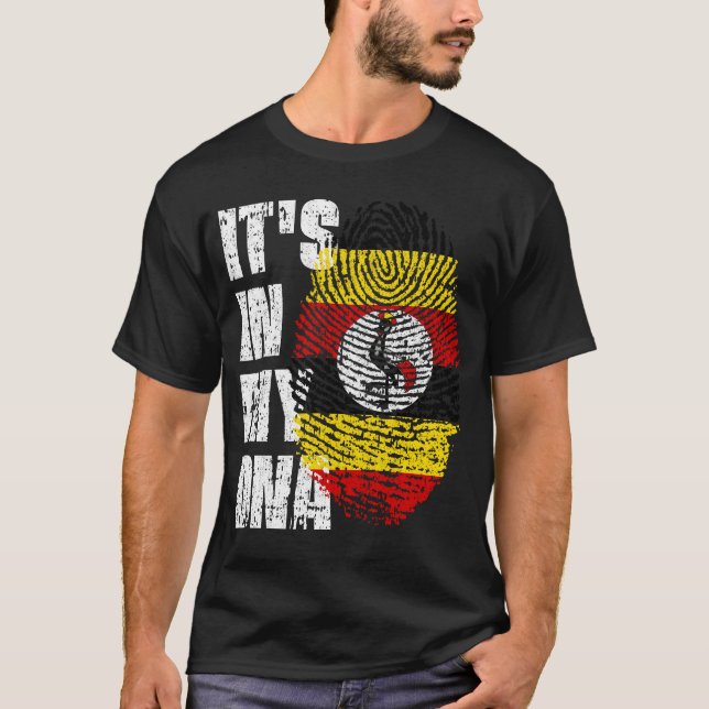 Camiseta Está no meu DNA, a moça da moça de bandeiras de Ug (Frente)