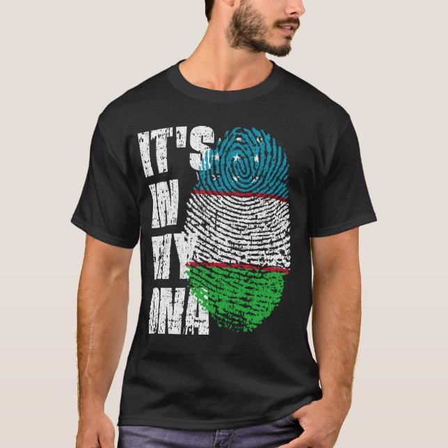 Camiseta Está no meu DNA, a moça de sinalizador do Uzbequis (Frente)
