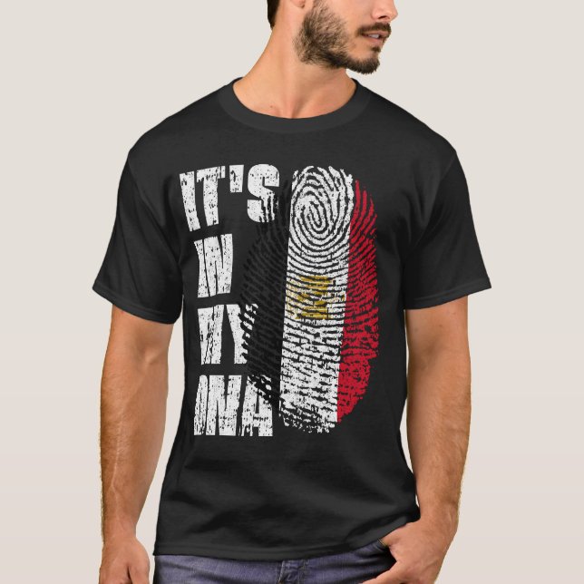 Camiseta Está no meu DNA, a moça de sinalizador egípcia. (Frente)