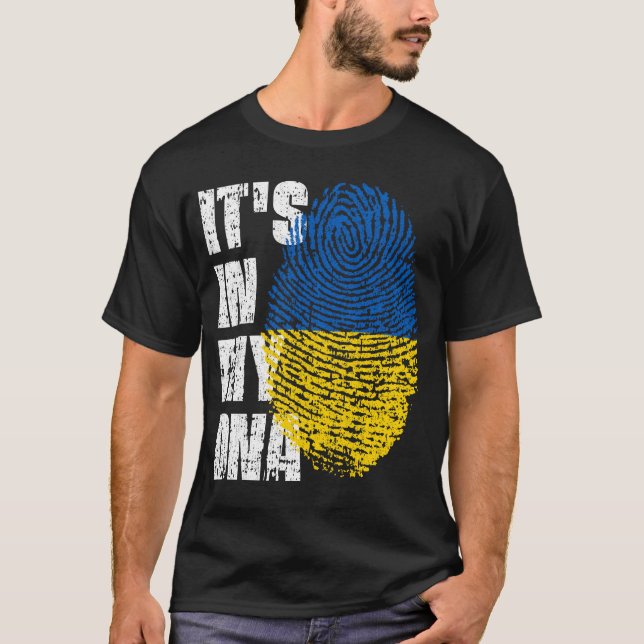Camiseta Está no meu DNA, a Ucrânia Flag Boy Gift (Frente)