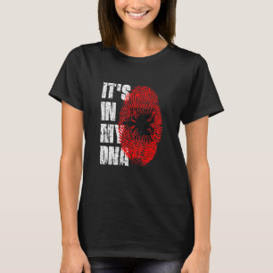 Camiseta Está no meu Dna Albânia Bandeira Albanesa