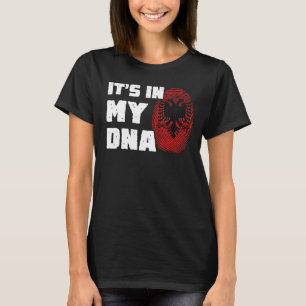 Camiseta Está no meu DNA, Albânia Sinalizador Homens Imprim