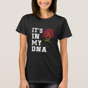 Camiseta Está no meu DNA Angola Proud Angola Bandeira