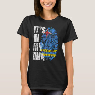 Camiseta Está no meu Dna Aruba Flag Aruban