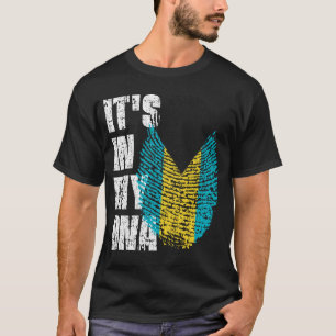 Camiseta Está no meu DNA Bahamas Flag Boy Gift