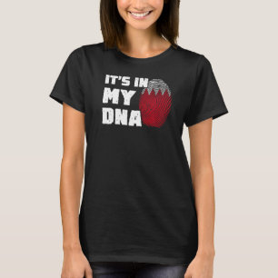 Camiseta Está no meu DNA Bahrain Flag Homens Imprimidos Mul