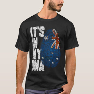 Camiseta Está no meu DNA - Bandeira Austrália Orgulhosa