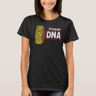 Camiseta Está no meu DNA Bandeira Belga Patriótica Belga