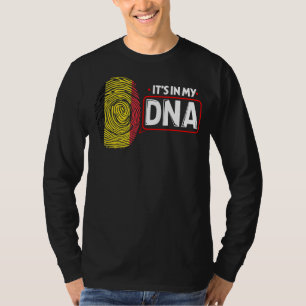 Camiseta Está no meu DNA Bandeira Belga Patriótica Belga