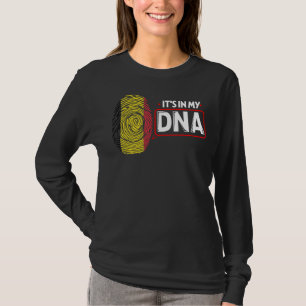 Camiseta Está no meu DNA Bandeira Belga Patriótica Belga