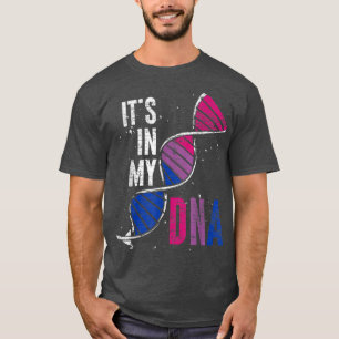 Camiseta Está no meu DNA Bandeira Biseal Bi Orgulho Mês LGB