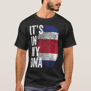 Camiseta Está No Meu Dna Bandeira Costarriquenha Futebol Co