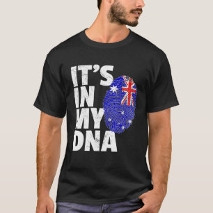 Camiseta Está No Meu Dna Bandeira Da Austrália Orgulho Naci
