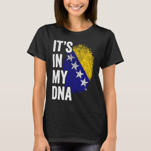 Camiseta ESTÁ NO MEU DNA Bandeira da Bósnia e Herzegovina R