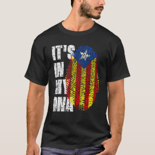 Camiseta Está No Meu Dna Bandeira Da Catalunha Catalã