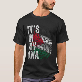 Camiseta Está No Meu DNA Bandeira Da Palestina Palestino
