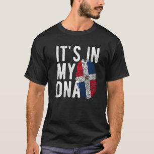 Camiseta Está no meu DNA, bandeira da República Dominicana,