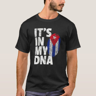 Camiseta Está No Meu Dna Bandeira De Cuba Orgulho Cubano Ho