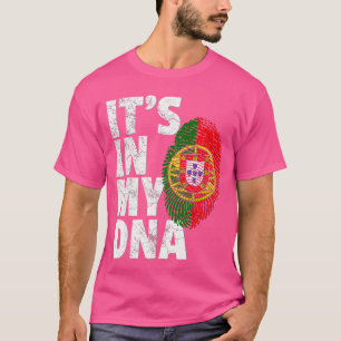 Camiseta Está no Meu DNA Bandeira de Portugal Homens Mulher