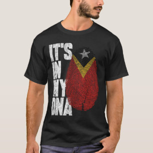 Camiseta Está no meu DNA, Bandeira de Timor Leste Orgulhosa