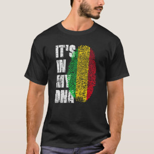Camiseta Está No Meu Dna Bandeira Do Mali Maliano