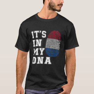 Camiseta Está no meu DNA - Bandeira Holandesa Orgulhosa