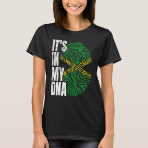 Camiseta Está no meu DNA, bandeira jamaicana, História Negr