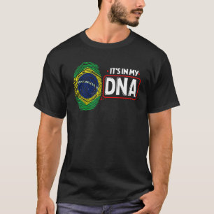 Camiseta Está No Meu DNA Bandeira Nacional Brasileira Patri