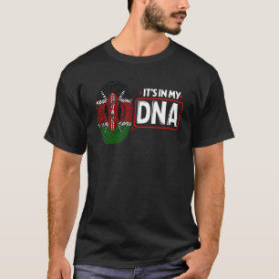 Camiseta Está no meu DNA Bandeira Nacional do Quênia Patrió