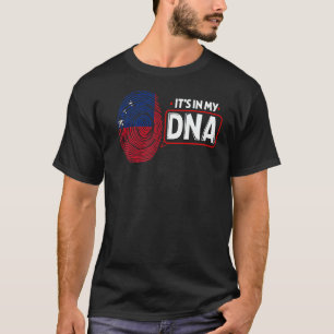 Camiseta Está No Meu DNA Bandeira Nacional Samoa Patriótica