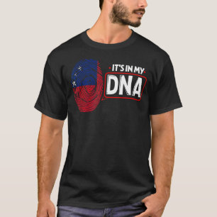 Camiseta Está No Meu DNA Bandeira Nacional Samoano Patrióti
