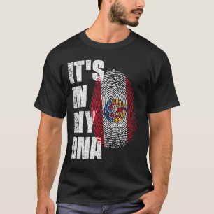 Camiseta ESTÁ NO MEU DNA, Bandeira Polinésia Francesa