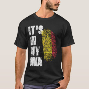 Camiseta ESTÁ NO MEU DNA Bélgica Flag