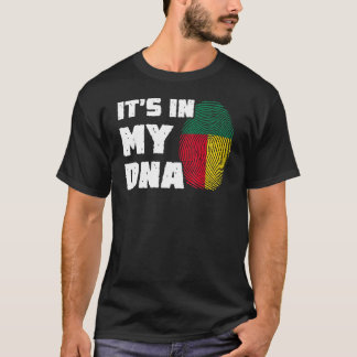 Camiseta Está no meu DNA, Benin Flag. Homens Imprimidos Mul