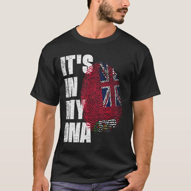 Camiseta ESTÁ NO MEU DNA Bermuda. (Frente)