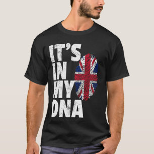 Camiseta ESTÁ NO MEU DNA British Flag Reino Unido UK Uni