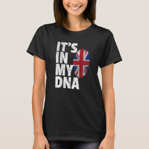 Camiseta ESTÁ NO MEU DNA British Flag Reino Unido UK Uni