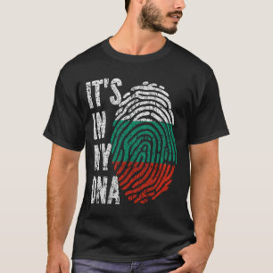 Camiseta Está no meu DNA, Bulgária, sinaliza homens mulhere