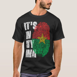 Camiseta Está no meu DNA Burkina faso Flag Boy Gift