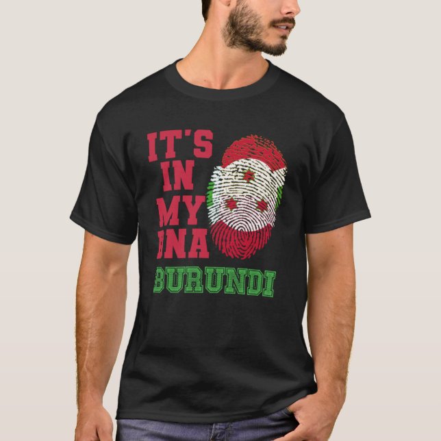 Camiseta Está no meu DNA Burundi Flag (Frente)
