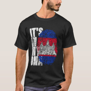 Camiseta Está no meu DNA Cambojano Presente Khmer Kampuche