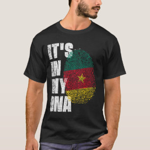Camiseta ESTÁ NO MEU DNA Cameroon Flag