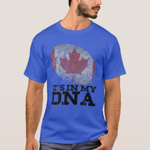 Camiseta Está no meu DNA, canadense canadense, Fã de Hóq