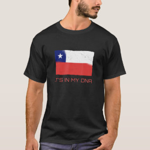 Camiseta Está No Meu Dna ChileBandeira Orgulhosa Do Chi