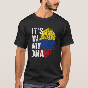 Camiseta Está no meu DNA colombiano Orgulho Colombiano.