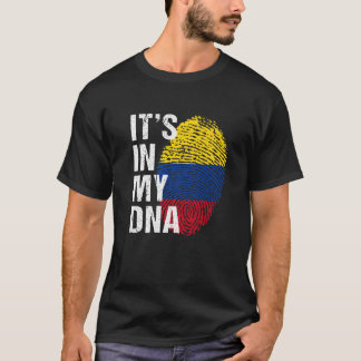 Camiseta Está no meu DNA colombiano Orgulho Colombiano.