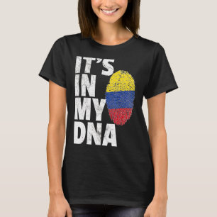 Camiseta Está no meu DNA Colombiano Sinalizador Souvenir